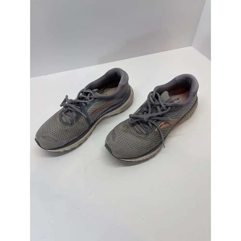 Brooks Adrenaline GTS 20 Women’s Running Shoes 10.5 2A Narrow Gray Peach